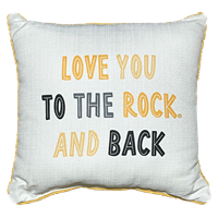 "Love You To The Rock And Back" Home Pillow