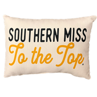 Little Birdie Southern Miss Cursive To the Top Pillow