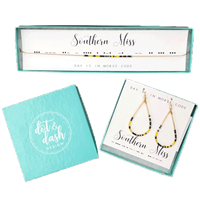 Southern Miss Morse Code Teardrop Earrings