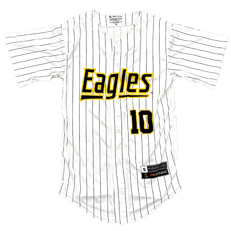 ProSphere Buttondown Eagles 10 Pinstripe Baseball Jersey (SKU 1376795287)