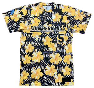 Southern Miss Floral Pattern Baseball Jersey