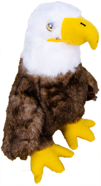 9" Standing Majestic Plush Eagle