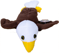 8" Laying Plush Eagle