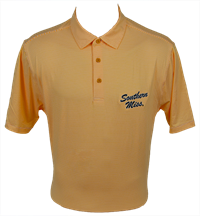 Antigua Southern Miss Script Pinstriped Twine Polo