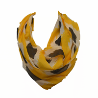 Shawlsmith London Gold And Black Ikat Scarf