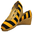 Lilly Bee Wedge Black And Gold Shoe