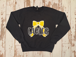 Printed Cotton Co Eagles Bow Crew Sweatshirt