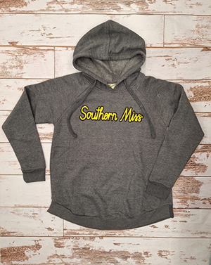 MV Sport Southern Miss Script Charcoal Hooded Sweatshirt