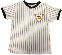 Colosseum Pinstripe Southern Miss Golden Eagle Homeplate Full Snap Button Short Sleeve Tee