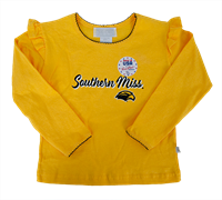 Third Street Southern Miss Cursive with Golden Eagle Long Sleeve Shirt