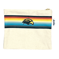 Rainbow Stripe Eagle Head Canvas Pouch