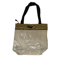 Desden Stripes Clear Zip Stadium Tote