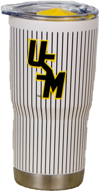 20oz USM Baseball Pinstripe Travel Tumbler