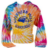 Southern Miss Golden Eagle Tie Dye Long Sleeve Hooded Tee