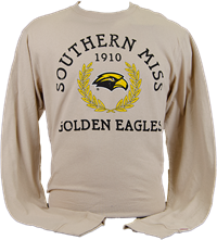 League Unwind Southern Miss 1910 Golden Eagles Head Long Sleeve Tee