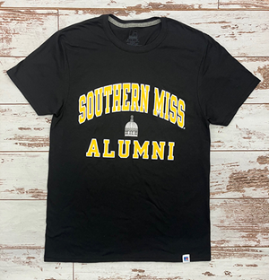 Russell Southern Miss Alumni with Dome Short Sleeve Tee