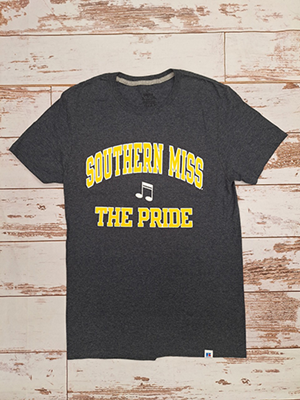 Russell Southern Miss "The Pride" Music Note Short Sleeve Tee