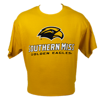 Eagle Head Southern Miss Golden Eagles Short Sleeve Tee