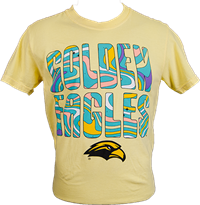 Image One Golden Eagles Groovy Letter Short Sleeve Tee