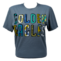 Comfort Colors Funky Patterned Golden Eagles Short Sleeve Tee