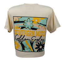 Comfort Colors Southern Miss Golden Eagles Groovy Print Short Sleeve Tee