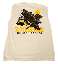 Image One Southern Miss Golden Eagles with Attack Eagle on Back Short Sleeve Tee