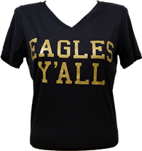 Bella Canvas Eagles Y'all V-Neck Short Sleeve Tee