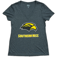 Bayou Apparel Southern Miss Eagle Head V-Neck Tee