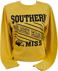 MV Sport Women's Southern Miss Golden Eagles Diagonal Long Sleeve Tee