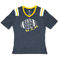 Colosseum Women's V-Neck To The Top Football Tee