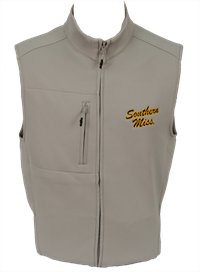 Antigua Southern Miss Script Sleeveless Zipper Vest