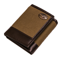 Divisions of Zeppelin Canvas Leather Tri-Fold Wallet