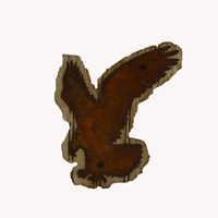 Cuteteez Metal Eagle Silhouette On Beadboard Ornament