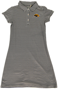 Youth Garb Golden Eagle Striped Beatrice Short Sleeve Polo Dress