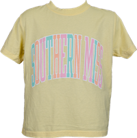 Comfort Wash Youth Southern Miss Arch Multicolor Short Sleeve Tee